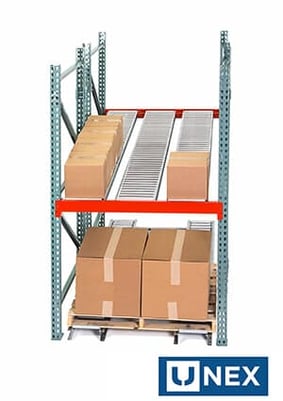 UNEX Carton Flow Solutions - Pallet Track and Carton Flow rollers