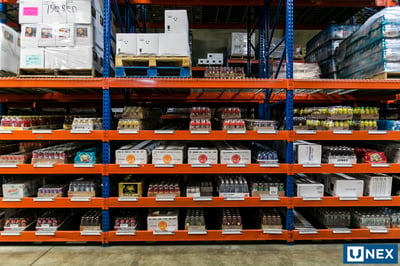 UNEX Span-Track in a beverage distribution center.