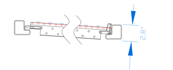 UNEX SpanTrack Hangerless Low Profile Carton Flow Track