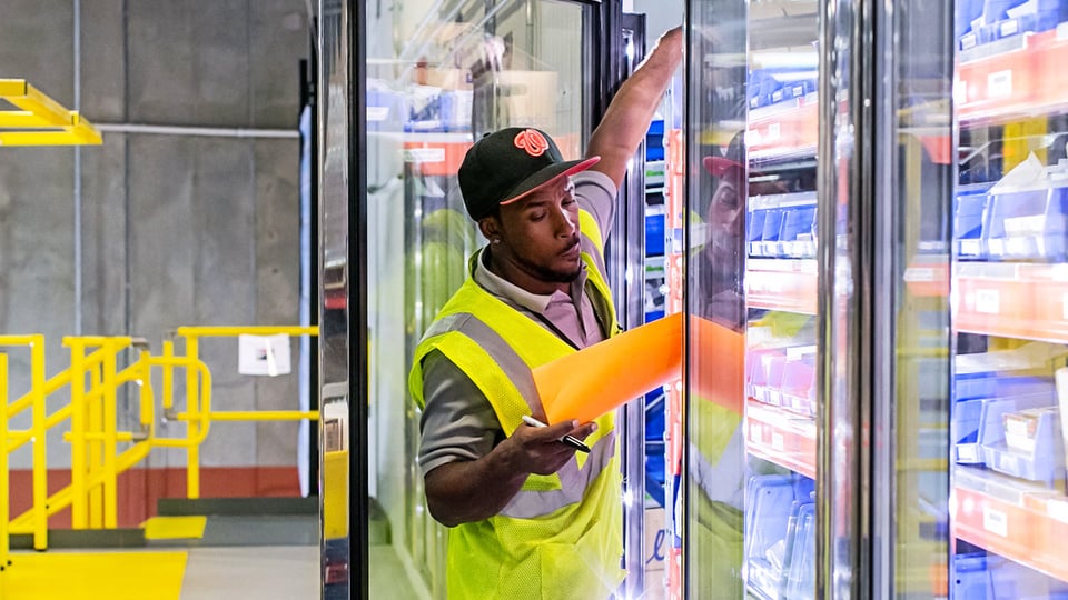 cold storage operations with carton flow