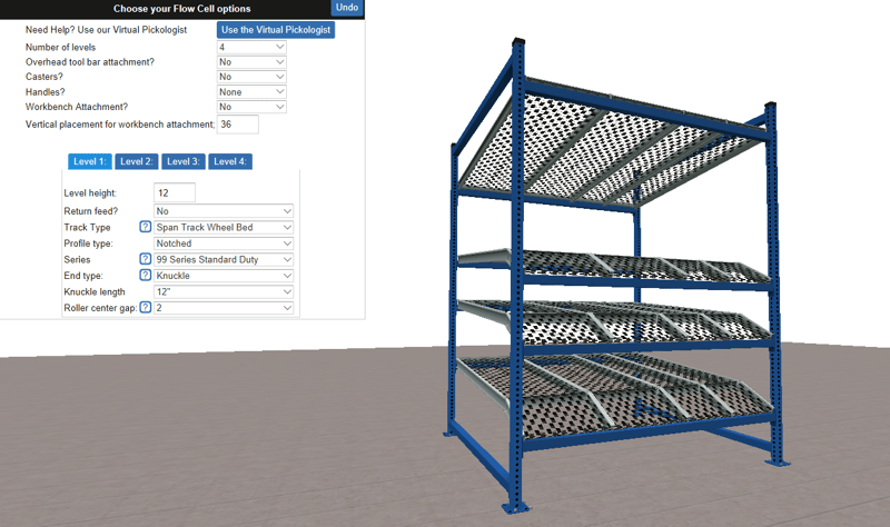 Flow rack design tool