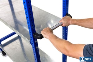 Mobile flow rack handle bars