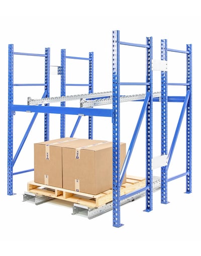 pallet track with carton flow