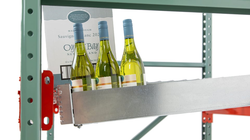 unex bottle flow in rack