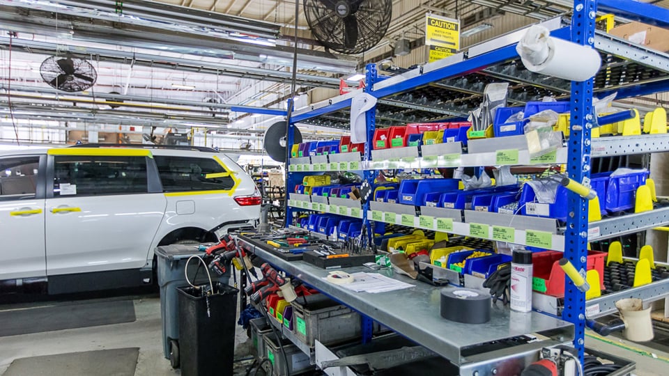 modular workstations for lineside assembly in manufacturing